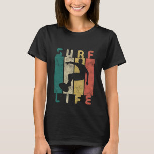 retro surf surfare present t shirt