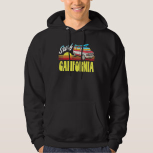 Retro Surfa California Sunset och Vintage Van Eigh Hoodie