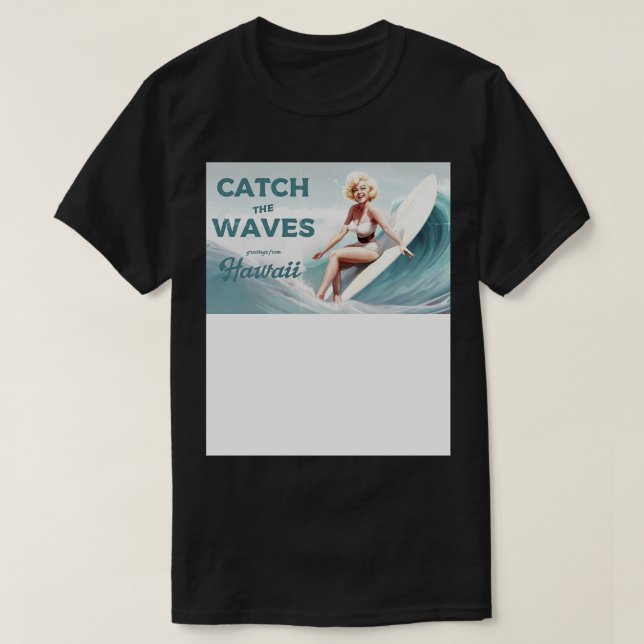 Retro Surfa Hawaii T Shirt (Design framsida)
