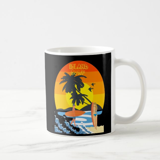 Retro-Surfa och Sand Kaffemugg (Höger)