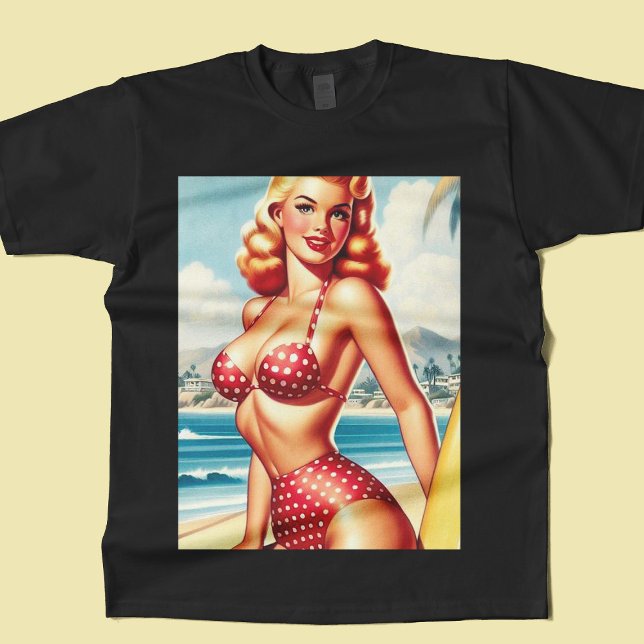 Retro-Surfa Pin Up T Shirt (Skapare uppladdad)
