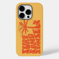Retro Surfa Sand Sunset Handflatan Träd Beach Vibe