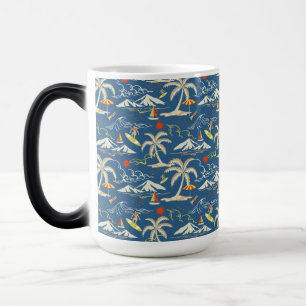 Retro Surfa Tropical Mönster Magisk Mugg