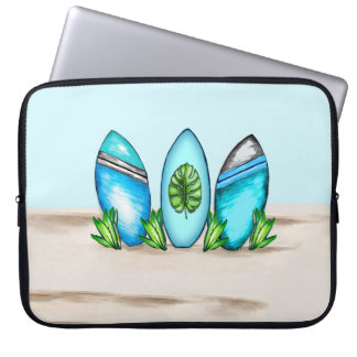 Retro Surfboard i Sand Laptop Fodral