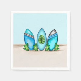 Retro Surfboard Pappersservett