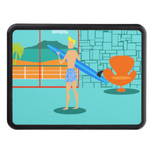 Retro Surfer är Trailer Hitch Cover Skydd För Dragkrok
