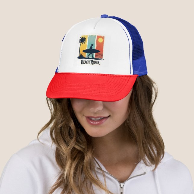 Retro Surfer Cap 🏄 ‍ ♂️ Beach Rider Stil Hat Keps (In Situ)