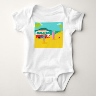 Retro Surfer Couple Infant Creeper T Shirt