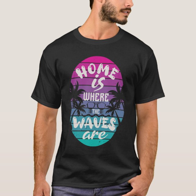 Retro Surfer Gift T Shirt (Framsida)