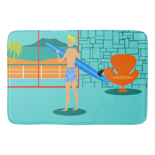 Retro Surfer Killen Bath Mat Badrumsmatta (Framsidan)