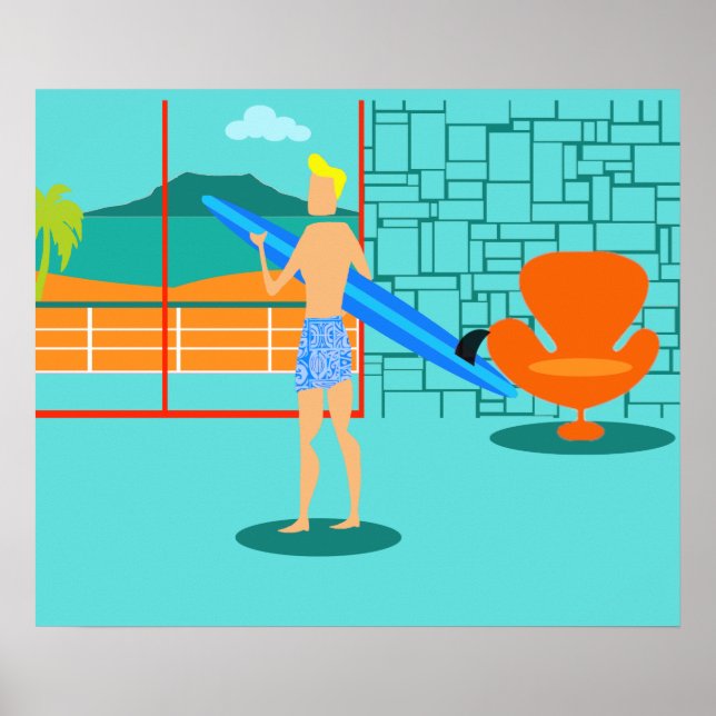 Retro Surfer, Poster (Framsidan)