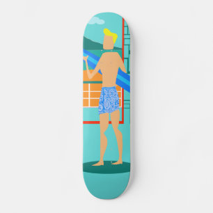 Retro Surfer-skateboard Old School Skateboard Bräda 21,6 Cm