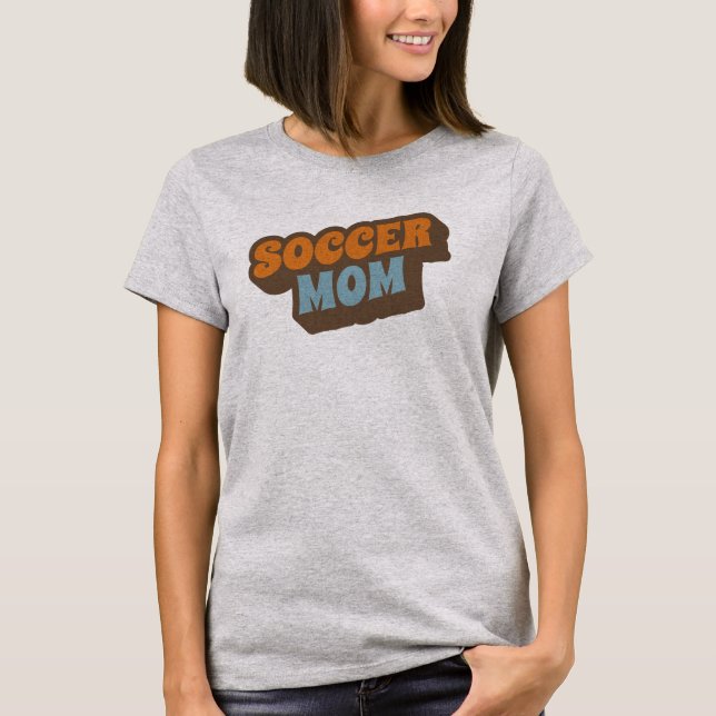 Retro surfer stil-soccer mamma t shirt (Framsida)