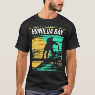 Retro Surfing Honolua Bay Maui Hawaii Vintage Surf T Shirt