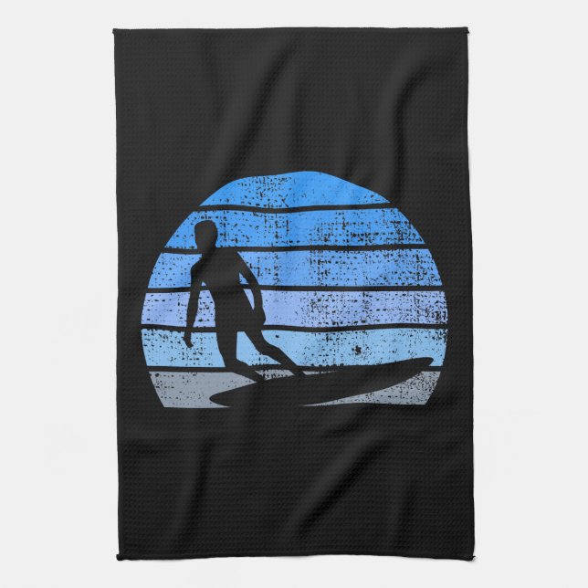 Retro Surfing Kökshandduk (Vertikal)