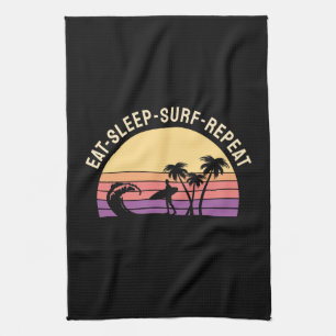 Retro Surfing Kökshandduk