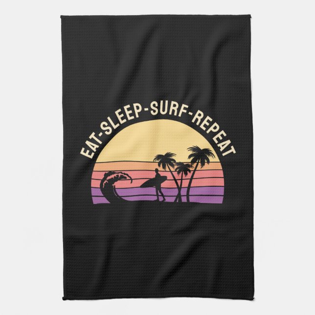 Retro Surfing Kökshandduk (Vertikal)