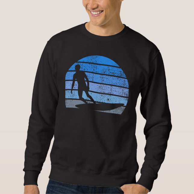 Retro Surfing Lång Ärmad Tröja (Framsida)
