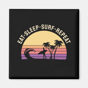 Retro Surfing Magnet