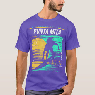 Retro Surfing Punta Mita Mexico Vintage Surfer Bea T Shirt