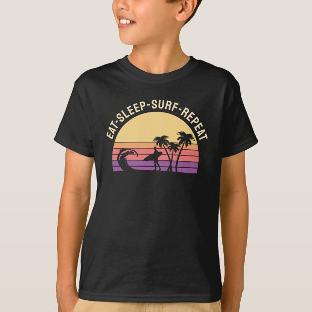 Retro Surfing T Shirt (Framsida)