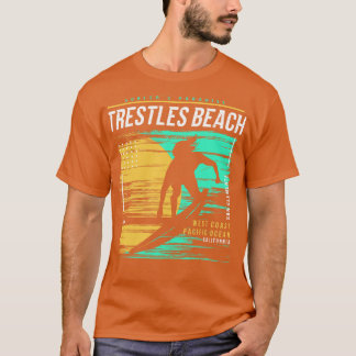 Retro Surfing Trestles San Clemente California Vin T Shirt