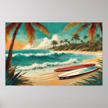 Retro-surfning poster