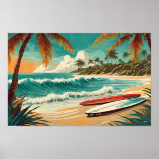 Retro-surfning poster