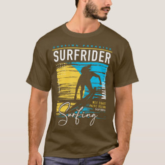 Retro Surfrider Beach Malibu Surfing Surfers Parad T Shirt