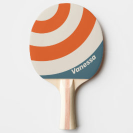 Retro Surfside Cirkulär Rand med Namn Pingisracket