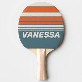 Retro Surfside Horisont Randig med namn Pingisracket