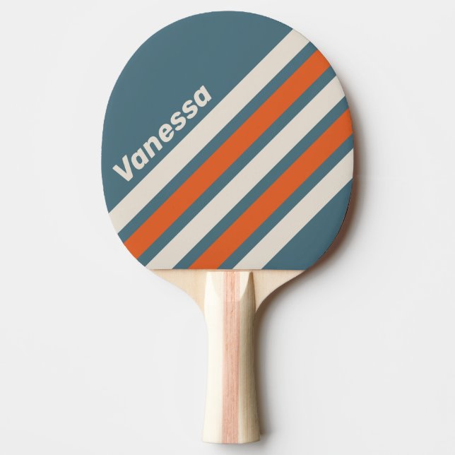Retro Surfside Vinklad Rand med Namn Pingisracket (Framsidan)