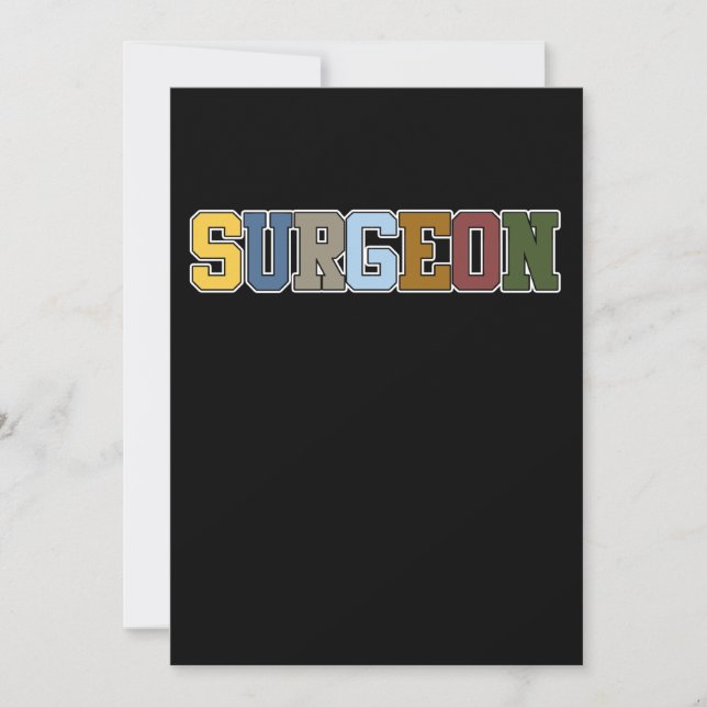 Retro Surgeon Surgery Medical Doktor Neurology Gra Tack Kort (Framsida)