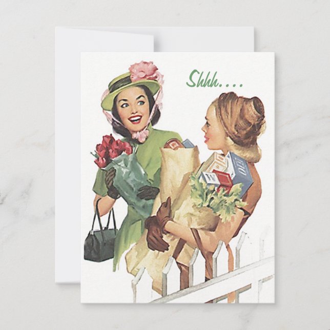 Retro Surprise Party för eventuella inbjudningar t (Framsida)