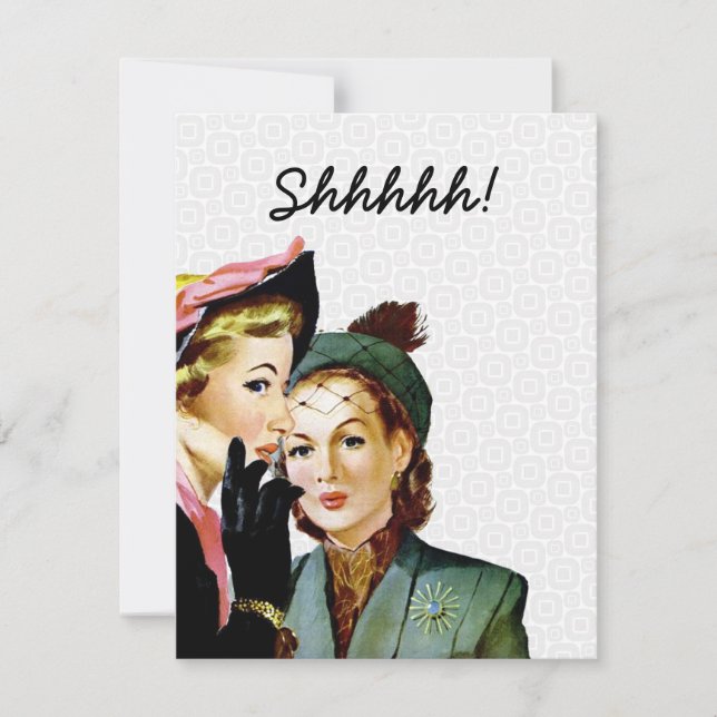 Retro Surprise Party Inbjudningar (Framsida)