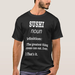 Retro Sushi Design Sushi Fläkt Fake Definition T Shirt