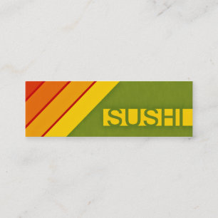 retro SUSHI Mini Visitkort