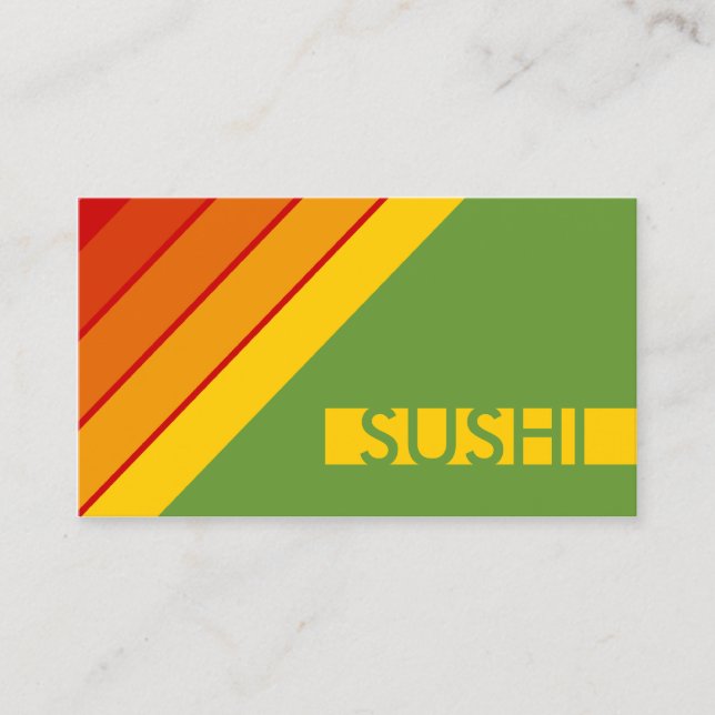 retro SUSHI Visitkort (Framsida)