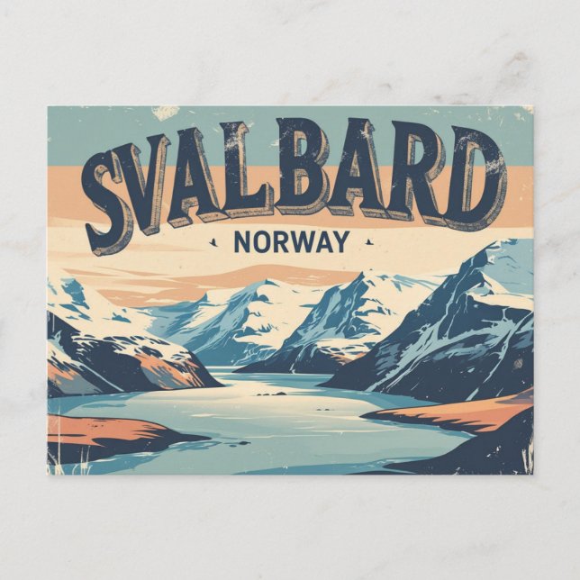 Retro Svalbard Vykort (Framsida)