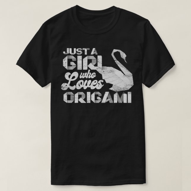 Retro Svan Pappra fartyg Origami T Shirt (Design framsida)