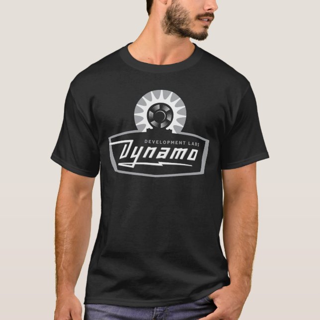 Retro svart för Dynamo Tee Shirt (Framsida)