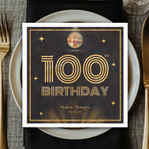 Retro svart guld Disco Boll Fests 100-årsdag