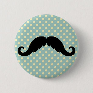 Retro svart HandlebarmustaschMoustache Knapp