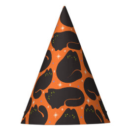 Retro svart katt i orange