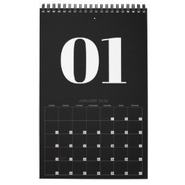 Retro Svart och Vitt Inget Foto 2026 Kalender