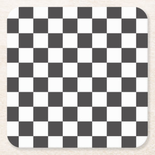 Retro, svart och vitt kontrollerbart underlägg papper kvadrat