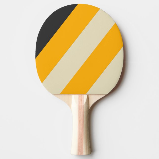 Retro Svart Sol Feta Ränder Pingisracket (Framsidan)