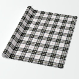 Retro svart vit jul nyår tartan plaid presentpapper