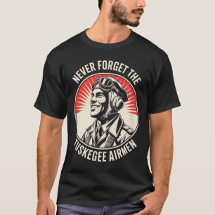 Retro svarta flygare svart historia andra världskr t shirt