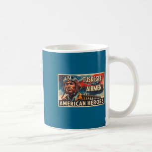Retro Svarta Flygare Svart Historia Illustration Kaffemugg